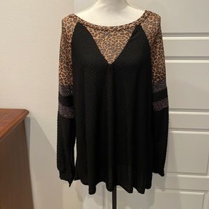 Women’s Long Sleeve Animal Print with sparkles Top